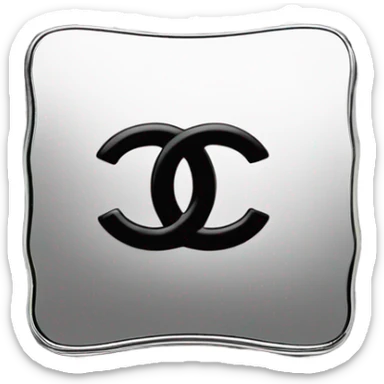 Chanel logo compact mirror sticker