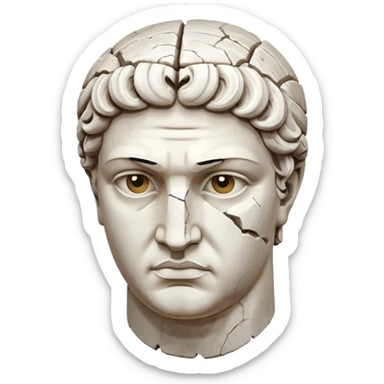 partial greek statue head sticker