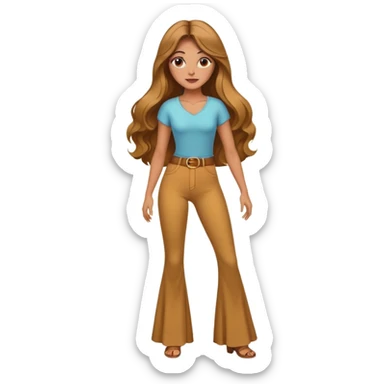 Retro 70s woman sticker