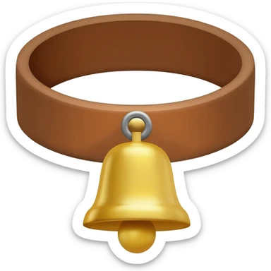 flat cow bell collar sticker