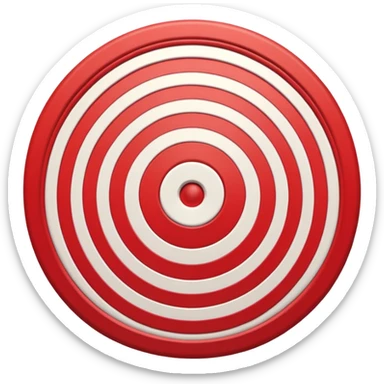 Red-white bullseye target sticker