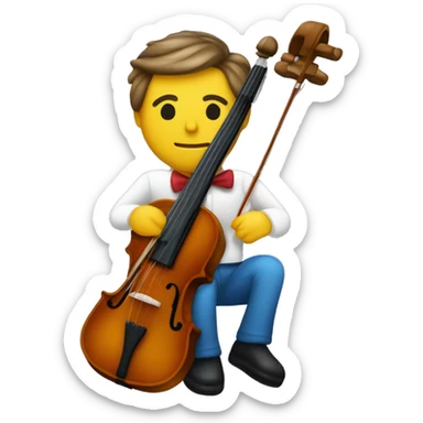 pez con cuerpo y color de violín sticker