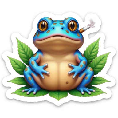 Bufo toad smoking weed sticker