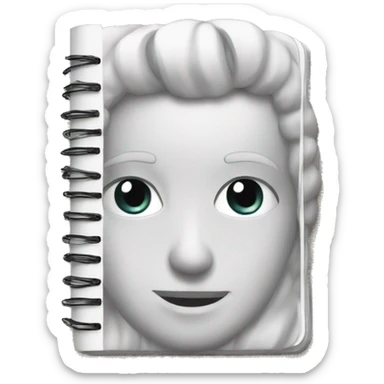 White journal  sticker