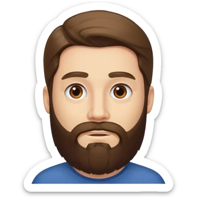 refree long hair and a beard but no moustache a sticker