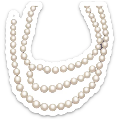 Pearl necklace sticker