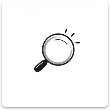 magnifying glass on a digital interface, hand drawn doodle style sticker