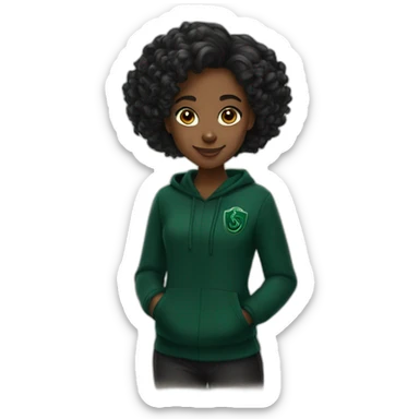 Slytherin black girl sticker