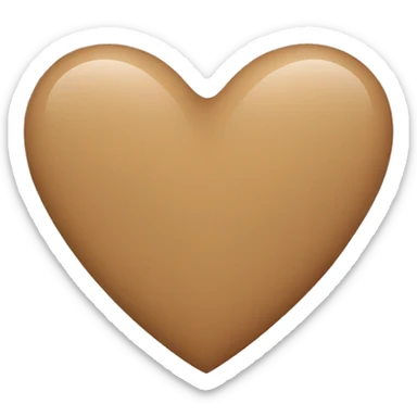 A light brown heart sticker