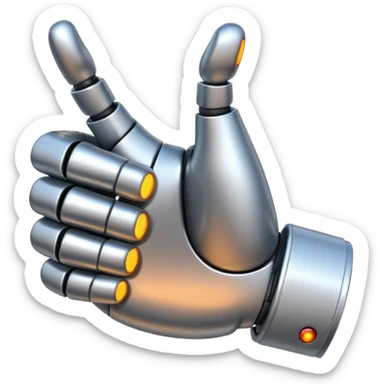 robot hand thumbs up sticker