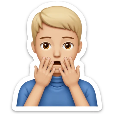 hands around throat acting like chocking sticker