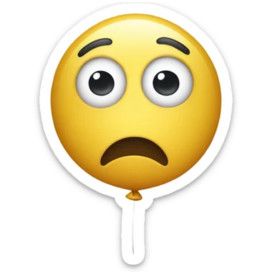 Ballon with worry face sticker