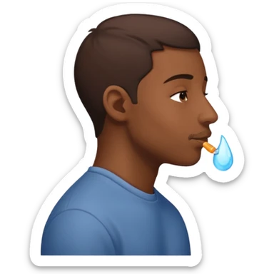 Side profile nose breathing sticker