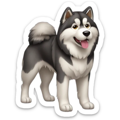 Dog alaskan malamute full-body sticker