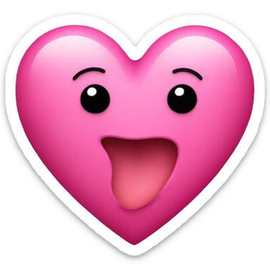 Pink heart with beat sticker
