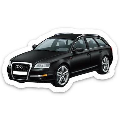Black Audi a6 c6 car avant sticker