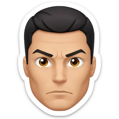 Male superhero head sticker