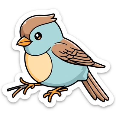 Many sparrows tattoo logo sticker