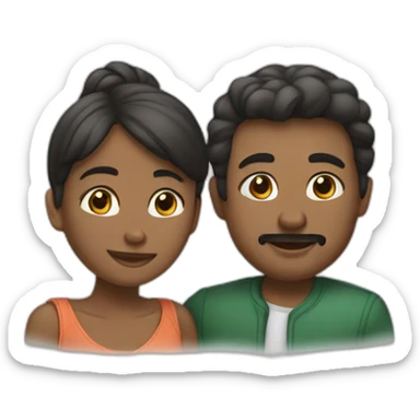 Un couple qui s’embrasse sticker