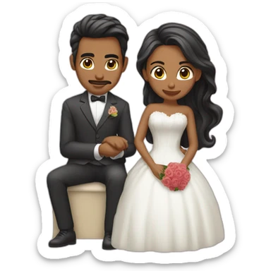 Novios peleándose sticker