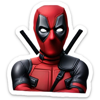 Deadpool shooting pc monitor  sticker