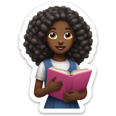 A black girl with a pink bible in his hands, she have 15 years and she IS beautiful sticker