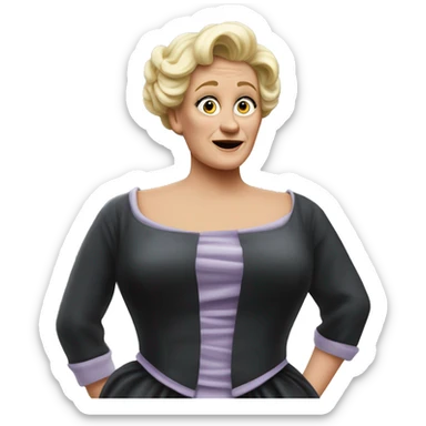 Ursula von der Leyenl photorealistic shrugs sticker