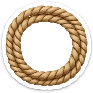a straight rope cut in the center   sticker