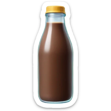 chocolate milk in dotted bottle sticker