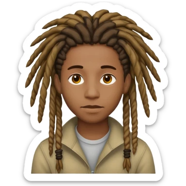 young black dreads sticker