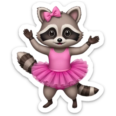 Raccoon with a Tutu  sticker