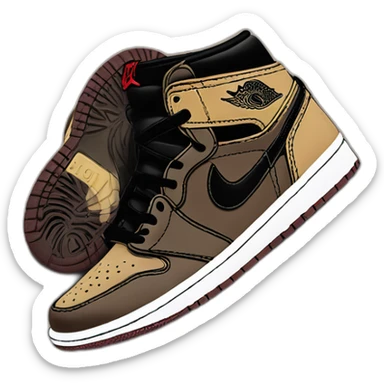 Air Jordan 1 high travis scott sticker