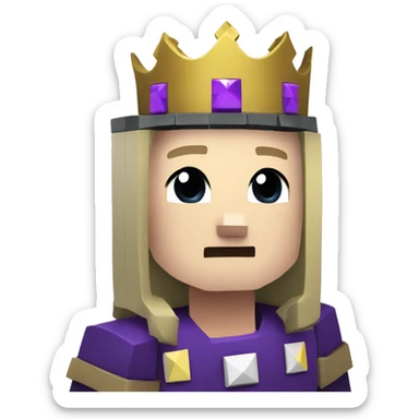 ethelmc minecraft server, E as logo with purple background and a crown sticker
