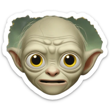 Gollum-reading-the-lord-of-the-rings sticker