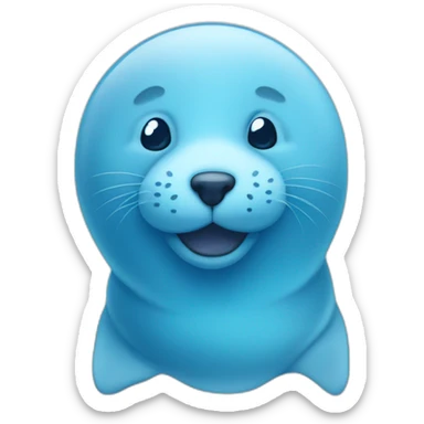 blue seal with light blue colar sticker