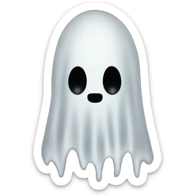 Scary Ghost Black sticker