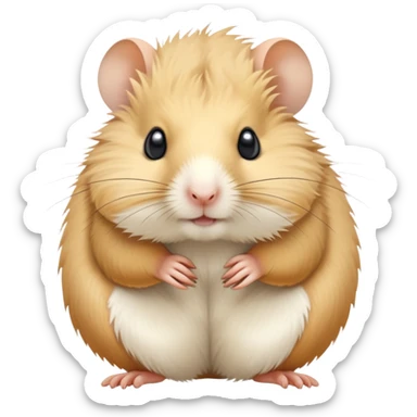 A desert gerbil in white sticker