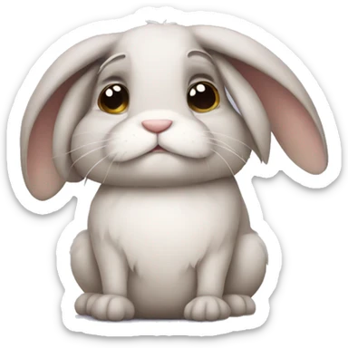 rabbit sad sticker