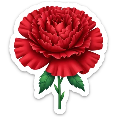 Red carnation sticker