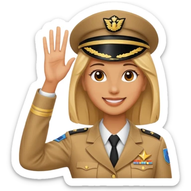 woman salute sticker