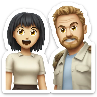 nikocado and wendy testaburger monster attack sticker