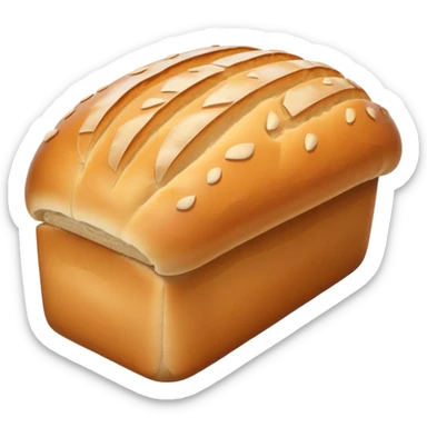 freshly baked loaf of bread with steam rising sticker