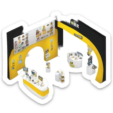 professional exhibition stand simple sticker