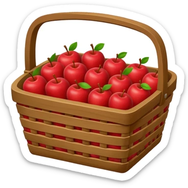 Rectangular Apple Basket sticker
