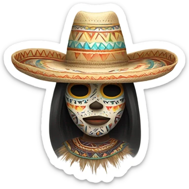 A spirit wearing a sombrero vueltiao  sticker