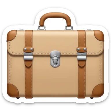 Maleta viajera de color beige sticker