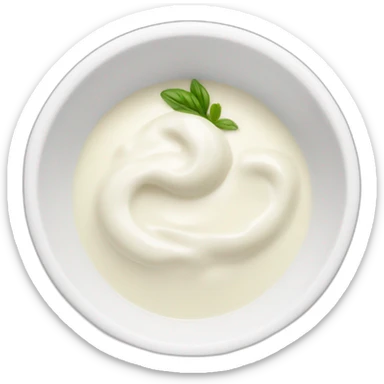 white sauce in a dipping dish sticker