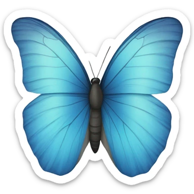 blue butterfly  sticker