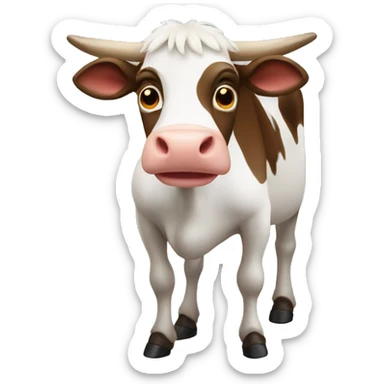 Noël cow sticker