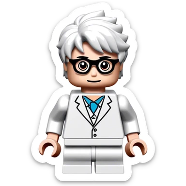 satoru gojo en lego sticker